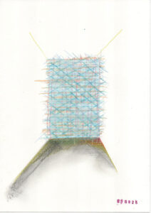 contemporary drawing on A4 paper