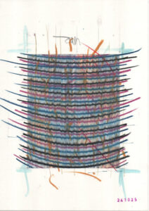 coloured pencil on paper