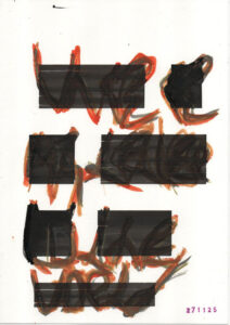 a drawing sous rature by Bart Geerts