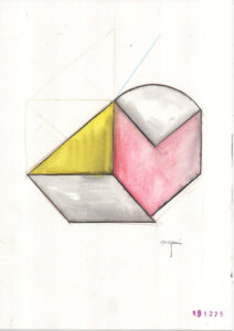 a drawing by Bart Geerts on A4-sized paper