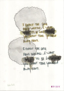 I expect the same from writing. I expect the same from drawing