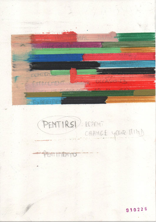 Pentimento pentirsi repent change your mind palimpsest