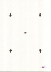 a minimal drawing tracing a hanging device twice