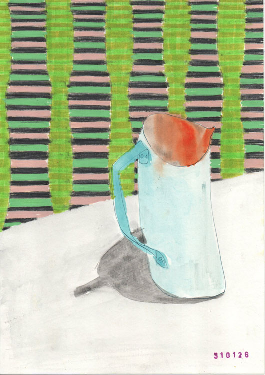 an attempt to represent something that takes a different turn once the drawing gets going