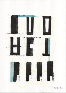 typography alphabet trying to find the words, trying to find the rhythm, trying to find the voice