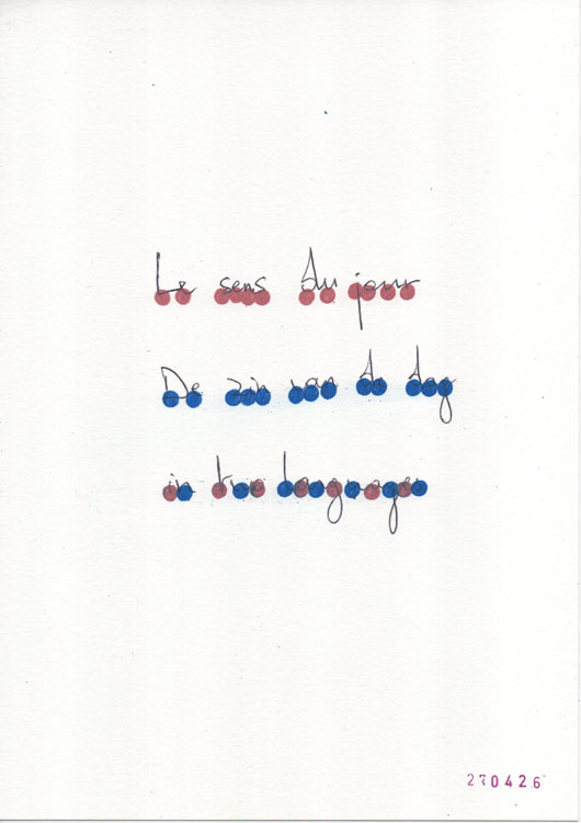 le sens du jour de zin van de dag in two languages