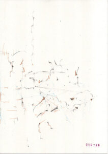 minimal drawing with marks and traces of something