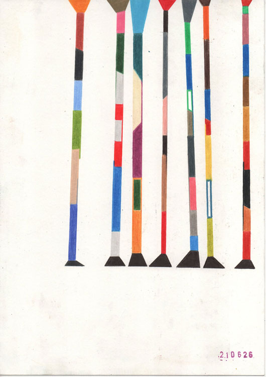 coloured sticks and poles