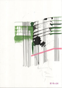 graphic perspective pink an gree