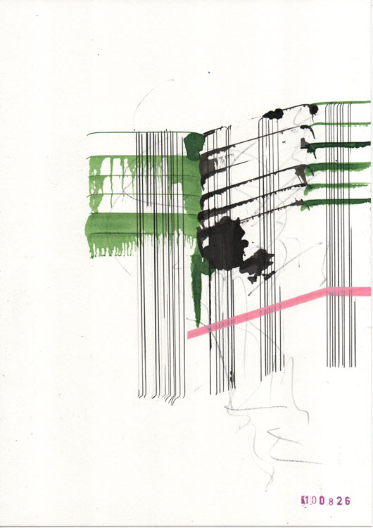 graphic perspective pink an gree